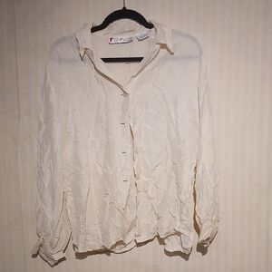 Chaus Cream Silk Blouse
